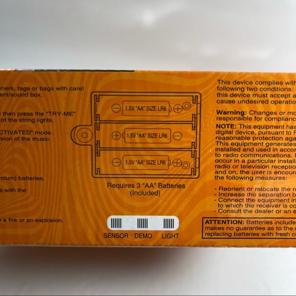 musical string lights The Nightmare Before Christmas 113 inches Disney NEW - Picture 8 of 14